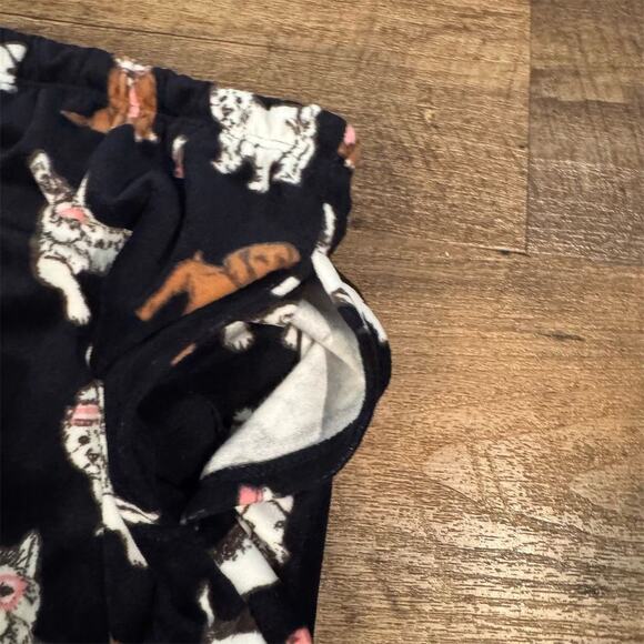 Cozy Fleece Dog Lounge Pants Pajama Bottoms L Husky Corgi Dachshund Tie Waist - Picture 5 of 8